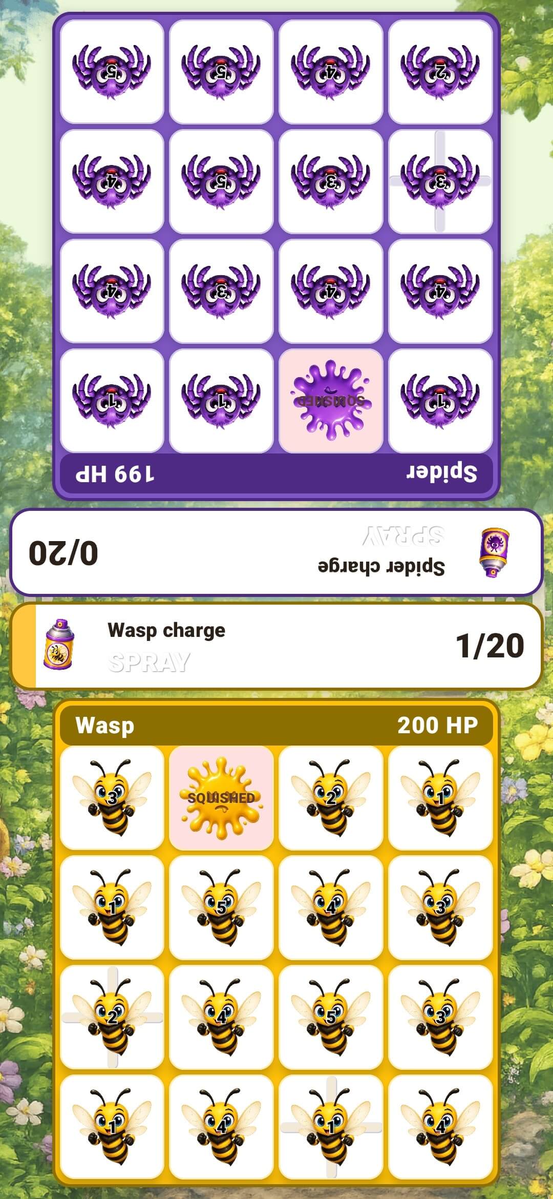 Tap Tap — SQUISH! configured for BUGS campaign gameplay.